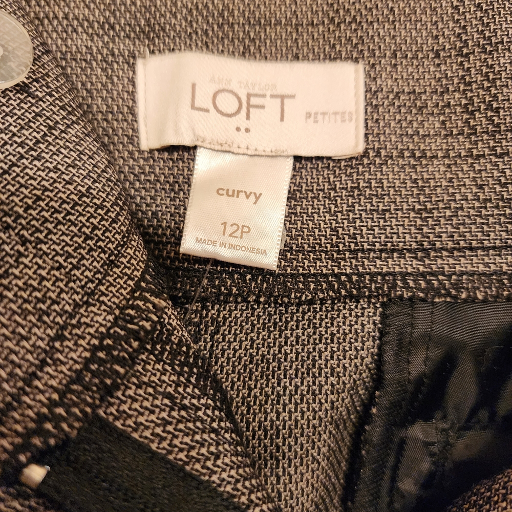 LOFT Black and Brown Petite Length/Curvy Pants